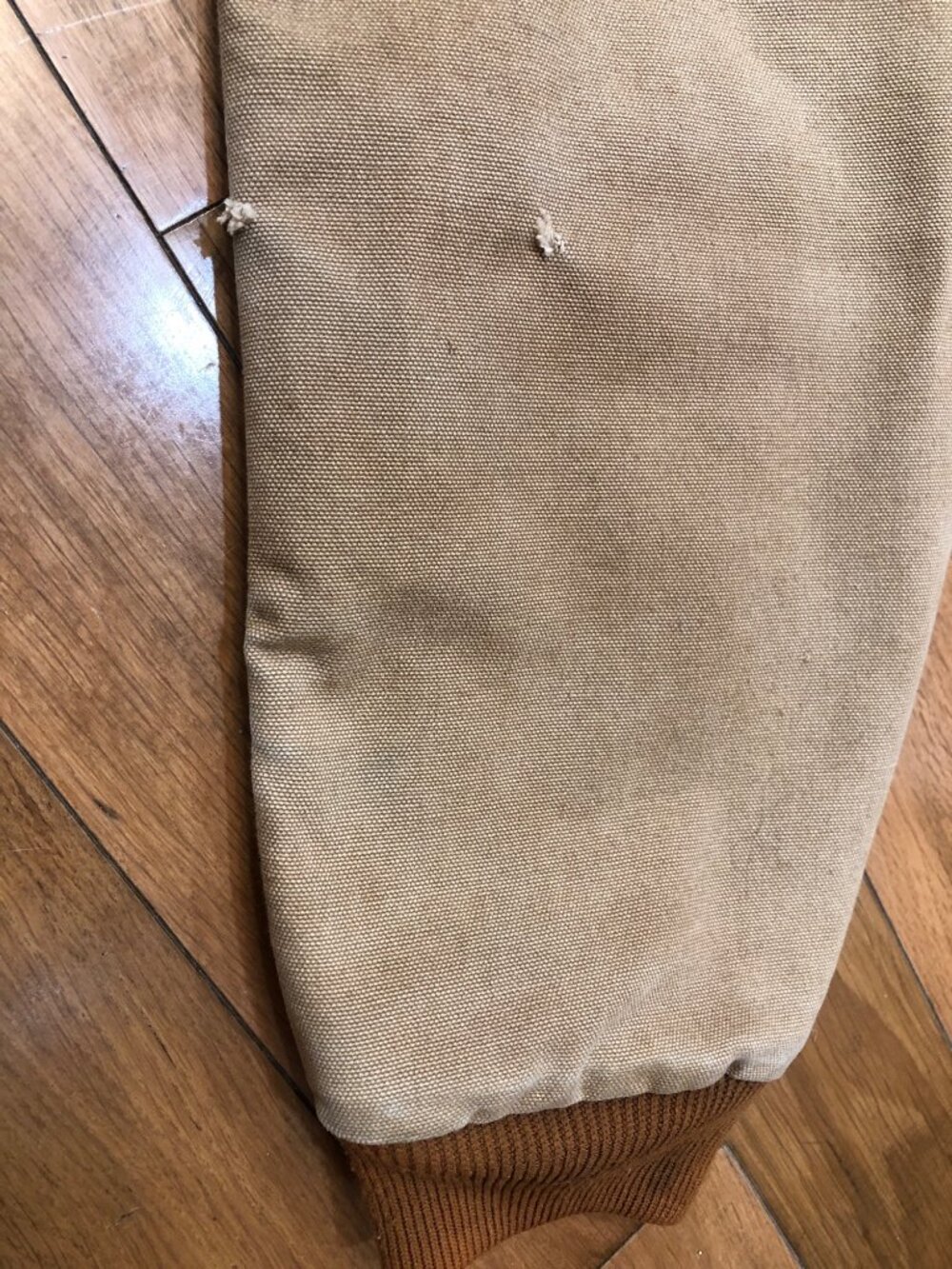 VTG Carhartt J13 Made USA Brown Duck Canvas Jacket Red Quilt Lined Size XL - Picture 3 of 14